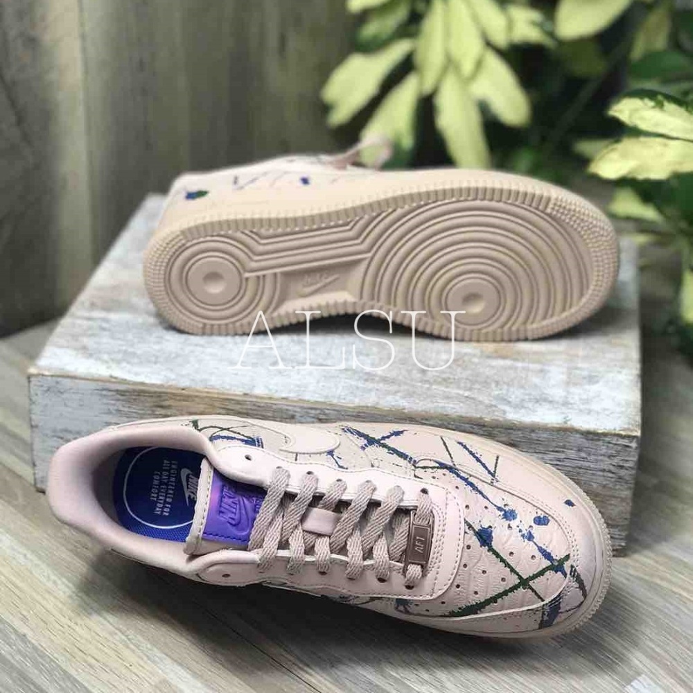 NWT Nike Air Force 1’07 Lux Particle BeigeBlue W - Picture 5 of 7